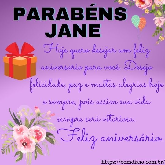 Parabens Jane e Feliz Aniversario - Bom dia 10