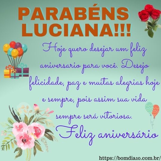 Parabens Luciana e Feliz Aniversario - Bom dia 10