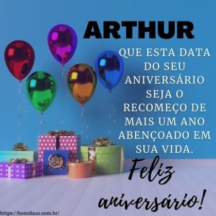 Parabens Arthur e feliz aniversario 1
