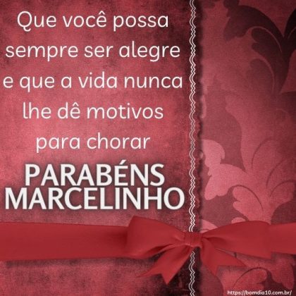 Parabéns Marcelinho e feliz aniversario 2