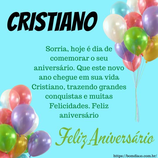 Parabéns e feliz aniversário Cristiano - Bom dia 10