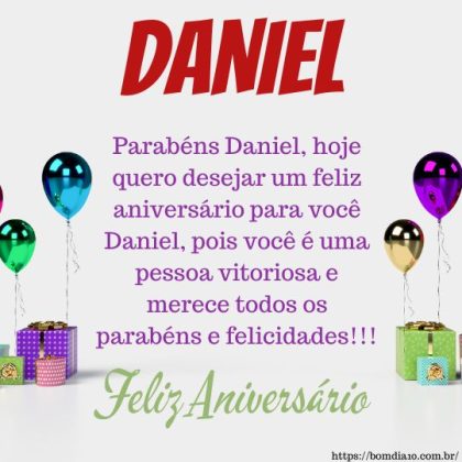 Parabéns e feliz aniversário Daniel 1