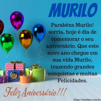 Parabéns e feliz aniversário Murilo