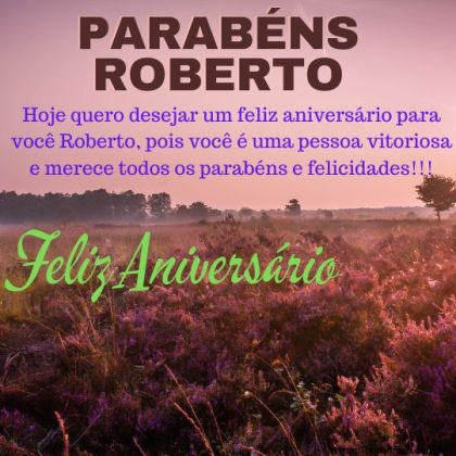 Parabéns e feliz aniversário Roberto 1