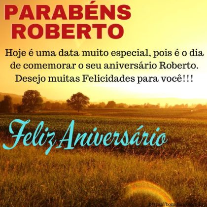 Parabéns e feliz aniversário Roberto 2
