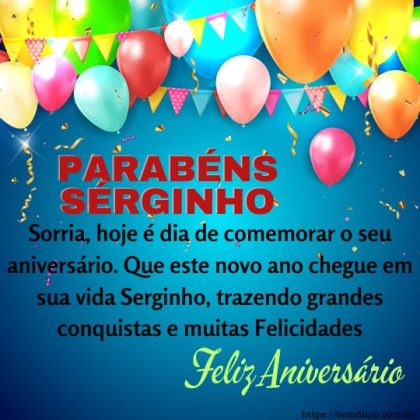 Parabéns e feliz aniversário Serginho