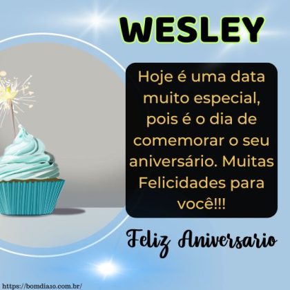 Parabéns e feliz aniversário Wesley 2