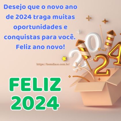 Mensagens de ano novo 2024: Desejo que o novo ano de 2024 traga muitas oportunidades